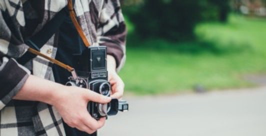 Person with professional camera