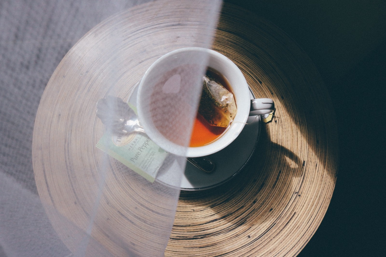 Cup of Tea with bag and spoon